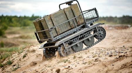 Drone terrestre ukrainien "Volya-E" équipé d'un système de guerre électronique 