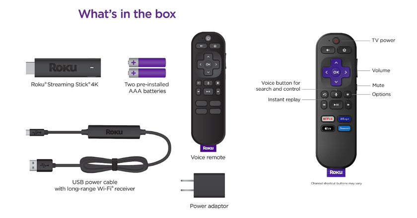 Roku Streaming Stick 4K meilleure clé de streaming pour projecteur