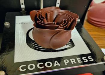 Chocolat imprimé sur une imprimante 3D ...