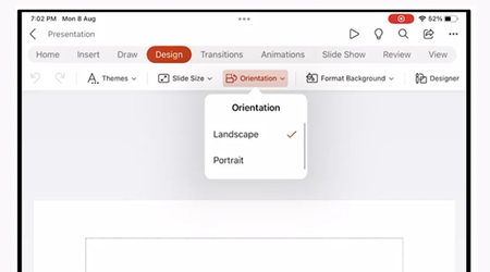 Le mode portrait pour la création de présentations est maintenant dans Power Point
