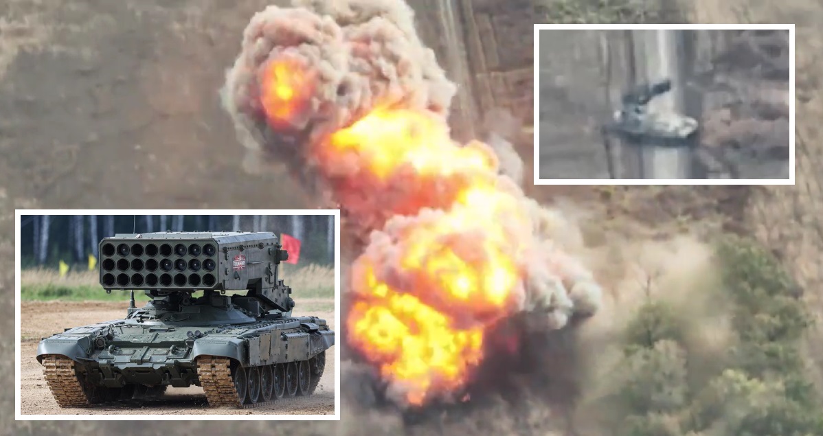 Un drone FPV a détruit un système de lance-flammes lourd russe TOS-1A à l'aide de missiles thermobariques. Un drone FPV a détruit un système de lance-flammes lourd russe TOS-1A à l'aide de missiles thermobariques.