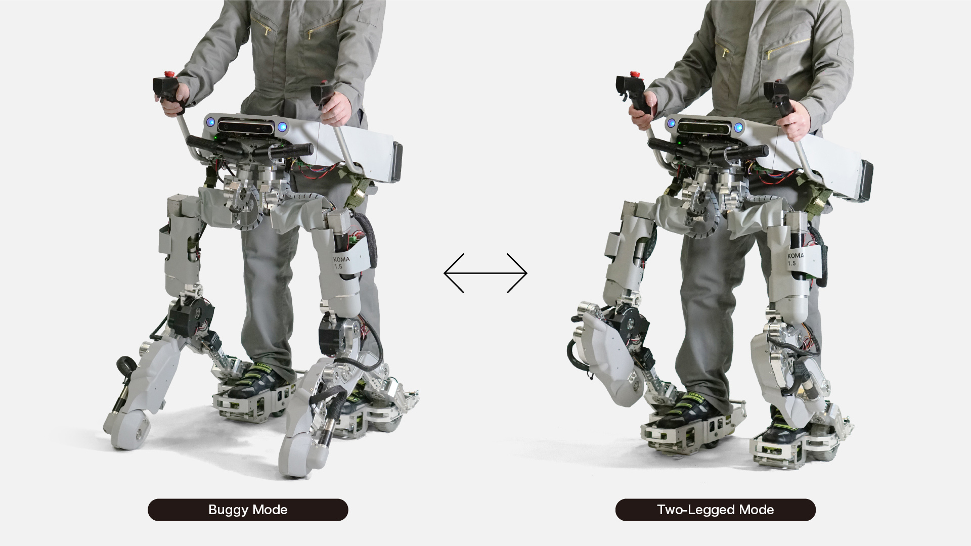 Panasonic Koma 1.5 : Exosquelette de transformateur - "jambes de fer" et "buggy" (vidéo) Panasonic Koma 1.5 : Exosquelette de transformateur - "jambes de fer" et "buggy" (vidéo)