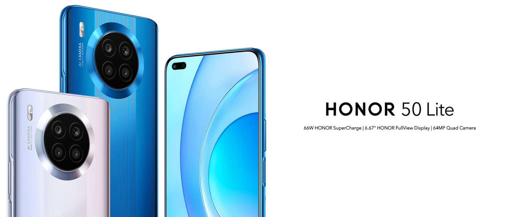 Honor 50 Lite - Services Google, charge de 66 W et appareil photo de 64 Mpx pour 299 € Honor 50 Lite - Services Google, charge de 66 W et appareil photo de 64 Mpx pour 299 €