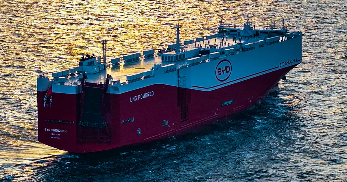 Une nouvelle ère pour le transport maritime : Découvrez le navire Ro-Ro BYD Shenzhen Électrification des voies maritimes : Navire Ro-Ro BYD Shenzhen