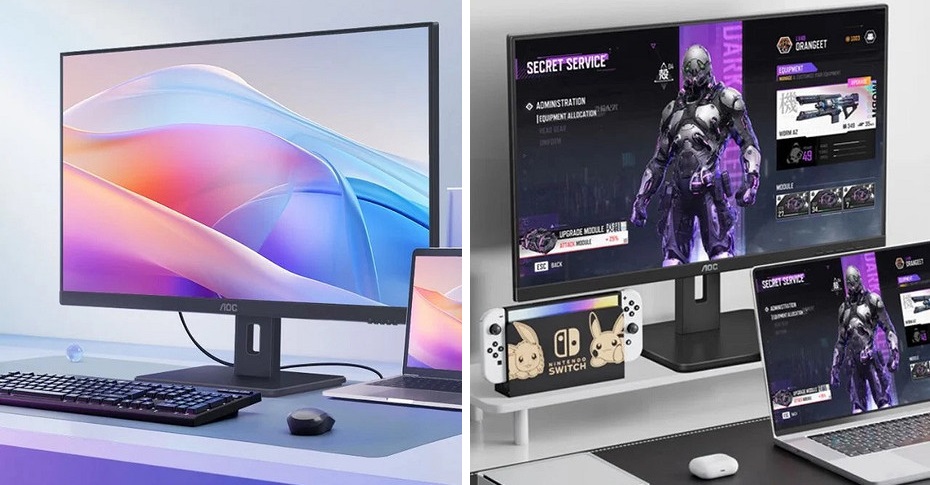 AOC Q27E12C - Moniteur IPS QHD avec taux de rafraîchissement de 100Hz pour le prix de 140 AOC Q27E12C - Moniteur IPS QHD avec taux de rafraîchissement de 100Hz pour le prix de 140