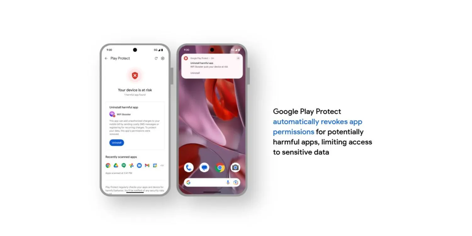 Play Protect est toujours actif : Google augmente le niveau de protection des appels Google renforce ses défenses : Play Protect est désormais toujours à l'affût de la sécurité pendant les appels.