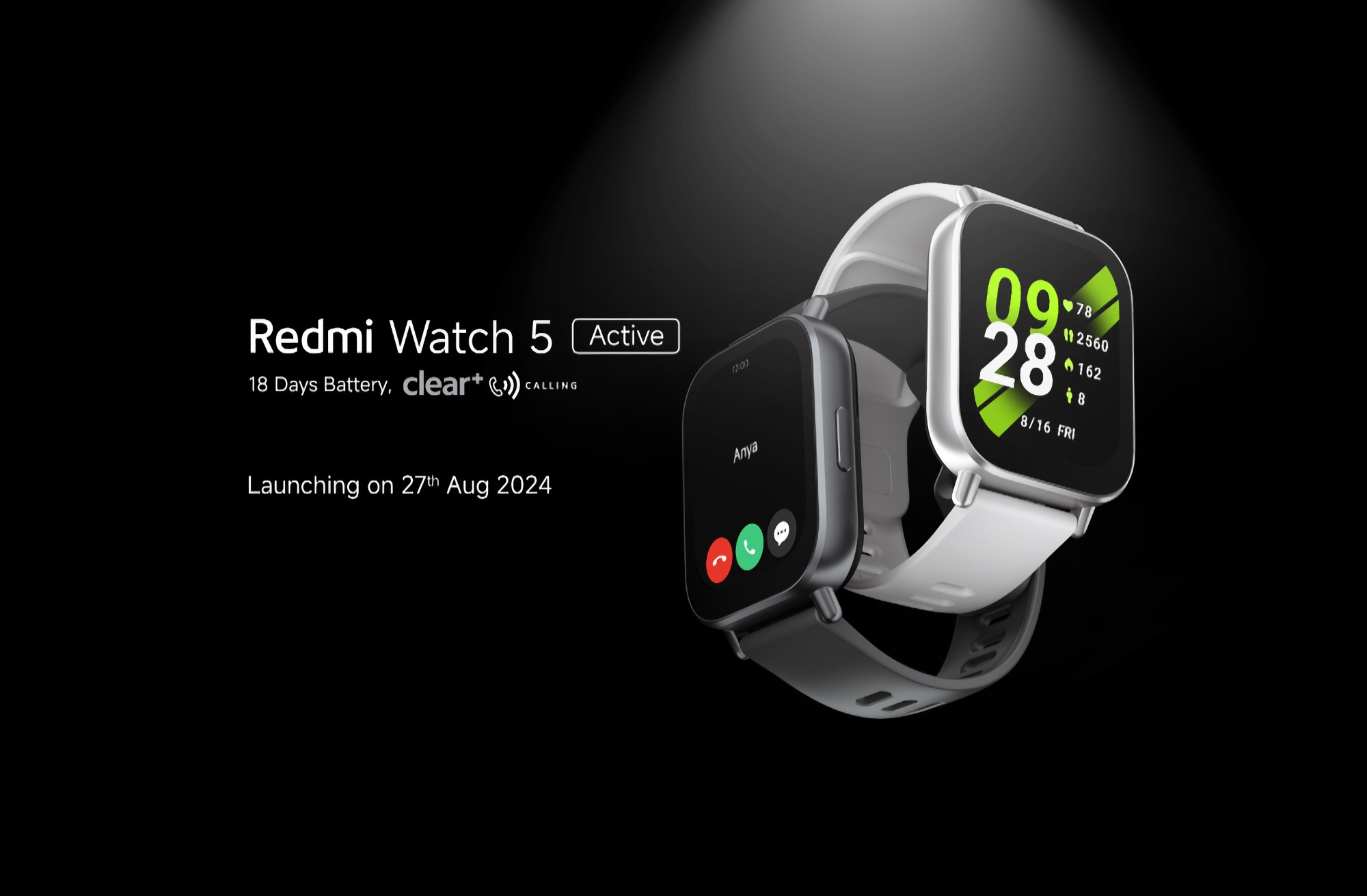 Xiaomi dévoilera la smartwatch Redmi Watch 5 Active le 27 août Xiaomi dévoilera la smartwatch Redmi Watch 5 Active le 27 août