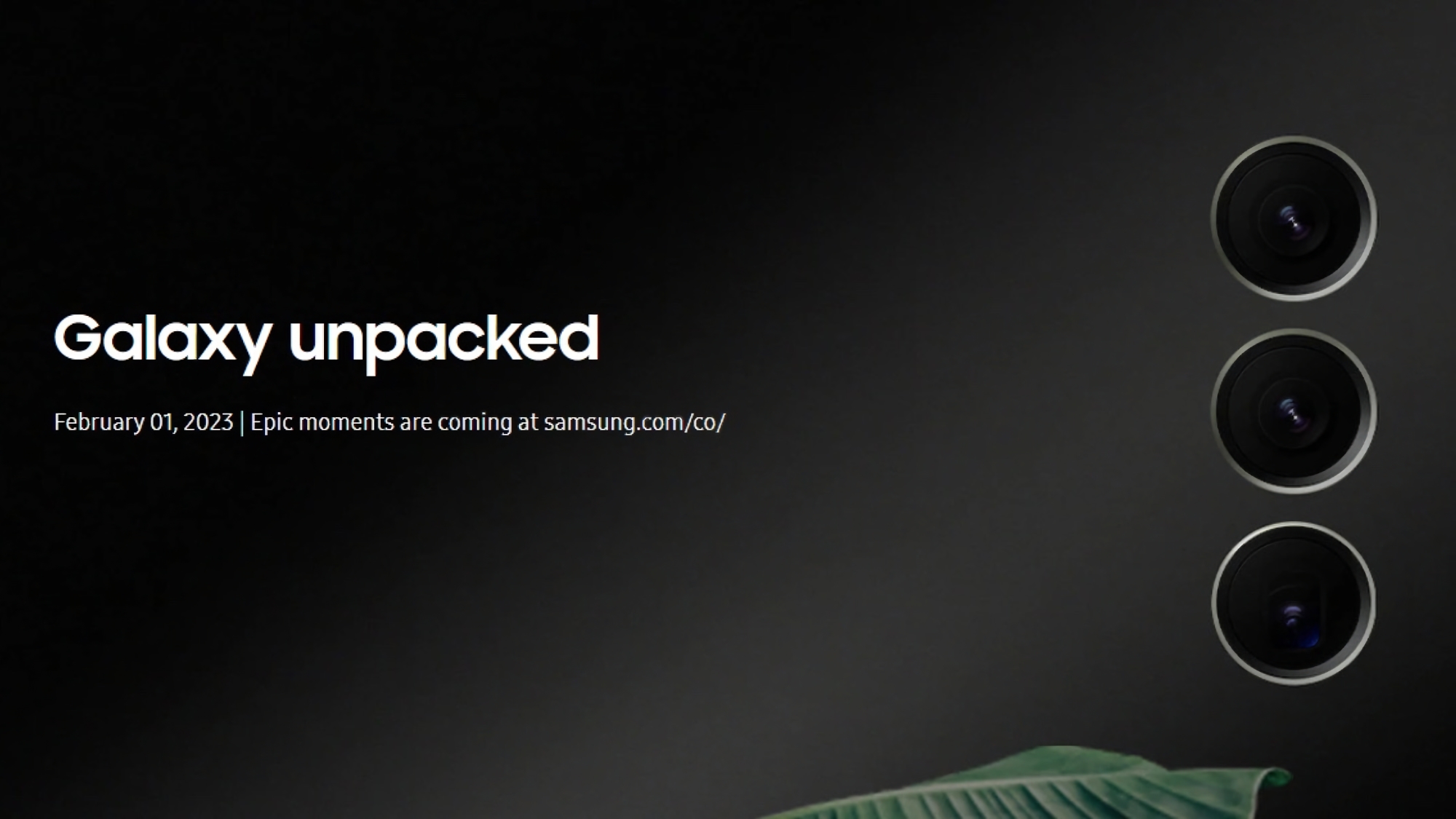 Samsung a confirmé que les fleurons Galaxy S23, Galaxy S23+ et Galaxy S23 Ultra seront dévoilés lors de la présentation Galaxy Unpacked le 1er février. Samsung a confirmé que les fleurons Galaxy S23, Galaxy S23+ et Galaxy S23 Ultra seront dévoilés lors de la présentation Galaxy Unpacked le 1er février.