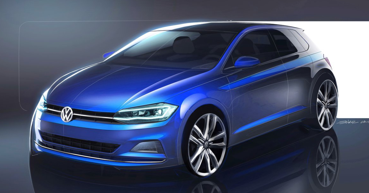 Volkswagen Polo revient : que cache le design de la sixième génération ? Un brillant début : design esquisse de la nouvelle Volkswagen Polo de sixième génération