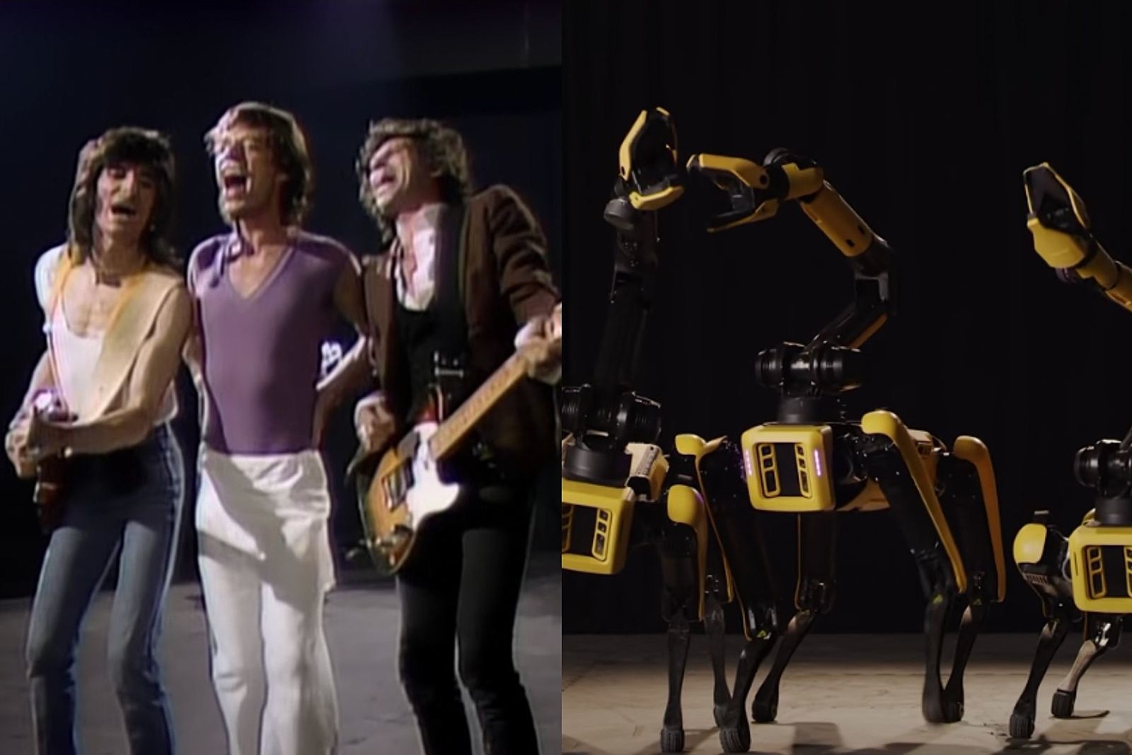 Les robots Boston Dynamics dansent avec Mick Jagger, en rejouant un clip des Rolling Stones d'il y a 40 ans Les robots Boston Dynamics dansent avec Mick Jagger, en rejouant un clip des Rolling Stones d'il y a 40 ans
