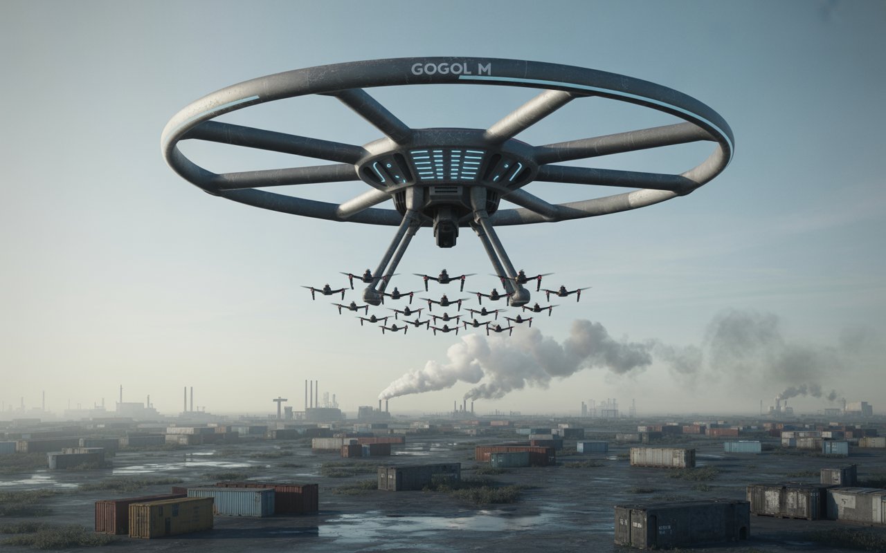 Image artistique d'un drone de nouveau type : "drone-mère" Image du "drone-mère": un nouveau tournant dans le monde des drones