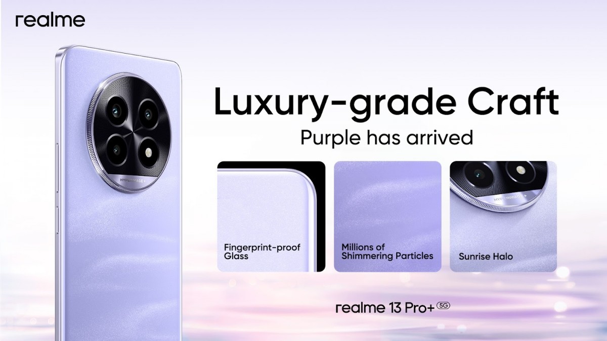 Realme 13 Pro+ avec la nouvelle couleur Monet Purple arrive en Inde Realme 13 Pro+ avec la nouvelle couleur Monet Purple arrive en Inde
