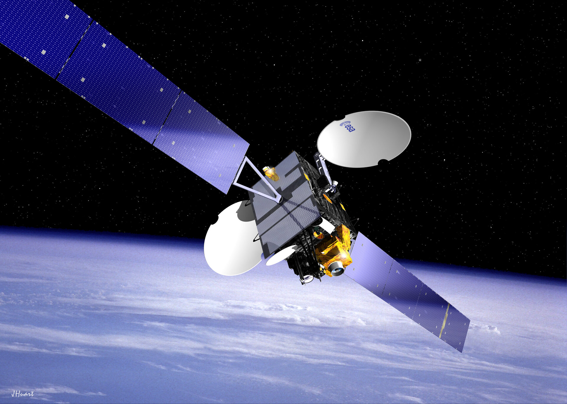 Innovations en orbite : comment les satellites sont illustrés Découvrez l'Univers : une image illustrative du satellite en détail