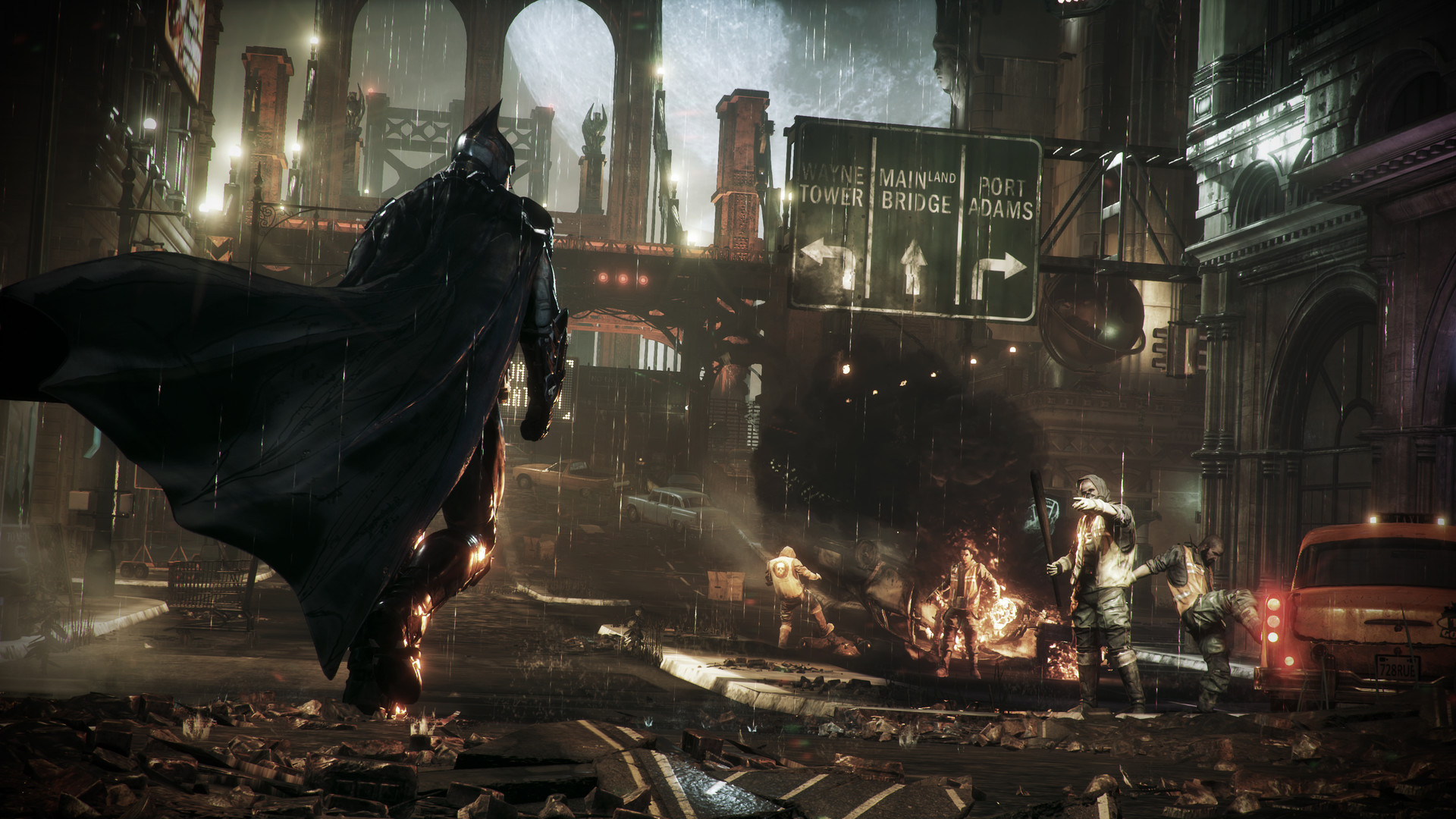 Chevalier en action : Revue d'une nouvelle capture d'écran de Batman Arkham Knight Capture d'écran de Gotham : Batman Arkham Knight