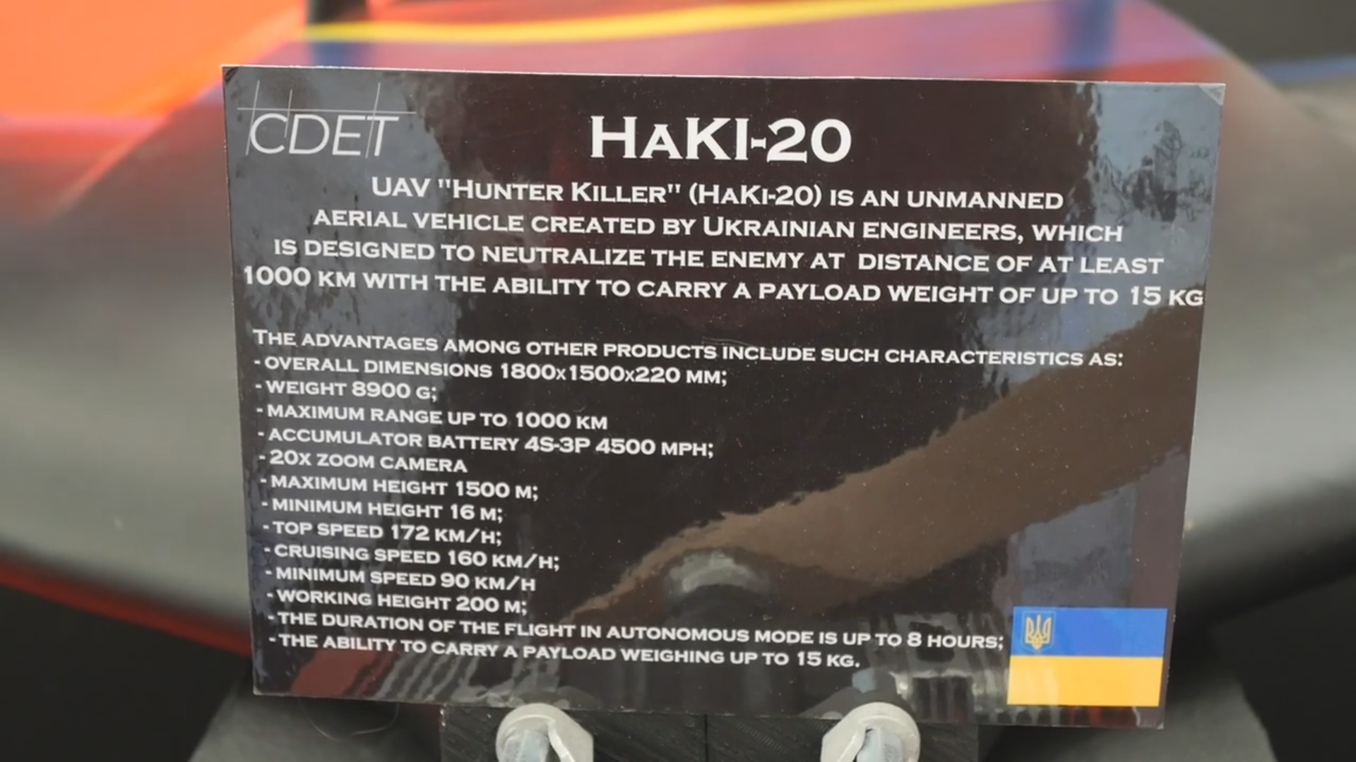 La société ukrainienne KORT a présenté le drone d'attaque Hunter Killer 20, doté d'une portée de 1 000 km et d'une ogive de 15 kg.