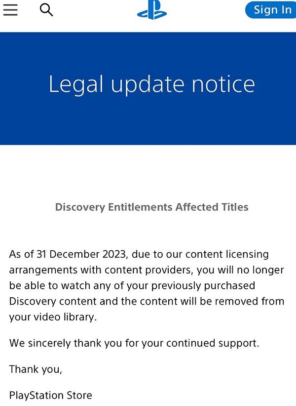 La critique a porté ses fruits : Sony ne retirera pas les projets médias de Discovery Channel du catalogue PlayStation-2