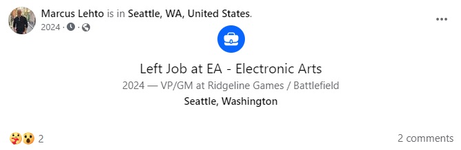Le directeur du jeu Battlefield 2042 a quitté Electronic Arts et le studio Ridgeline Games-2 Le directeur du jeu Battlefield 2042 a quitté Electronic Arts et le studio Ridgeline Games-2