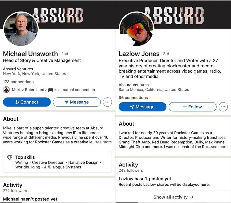 De frère à frère : Dan Houser recrute des développeurs expérimentés de Rockstar Games pour son propre studio Absurd Ventures-2 De frère à frère : Dan Houser recrute des développeurs expérimentés de Rockstar Games pour son propre studio Absurd Ventures-2