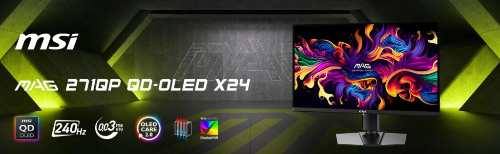 MAG 271QPX X24. Illustration : MSI Illustration du moniteur MAG 271QPX X24 de MSI