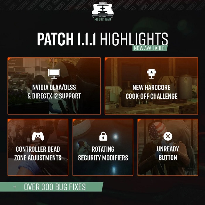 Payday 3 corrige plus de trois cents bugs et ajoute de nouvelles technologies : Starbreeze Studios a publié son plus gros correctif à ce jour.-2 Payday 3 corrige plus de trois cents bugs et ajoute de nouvelles technologies : Starbreeze Studios a publié son plus gros correctif à ce jour.-2