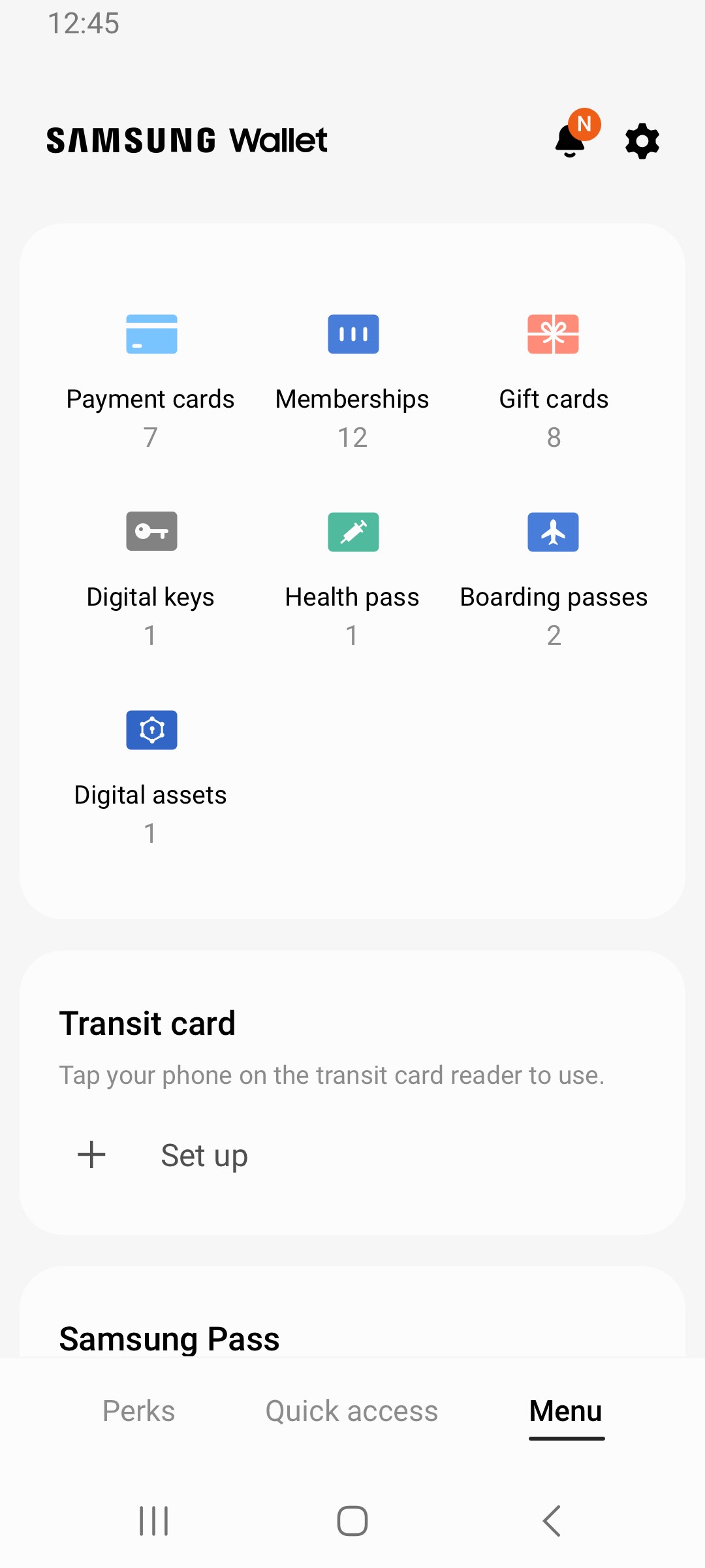 Application Samsung Wallet Application Samsung Wallet