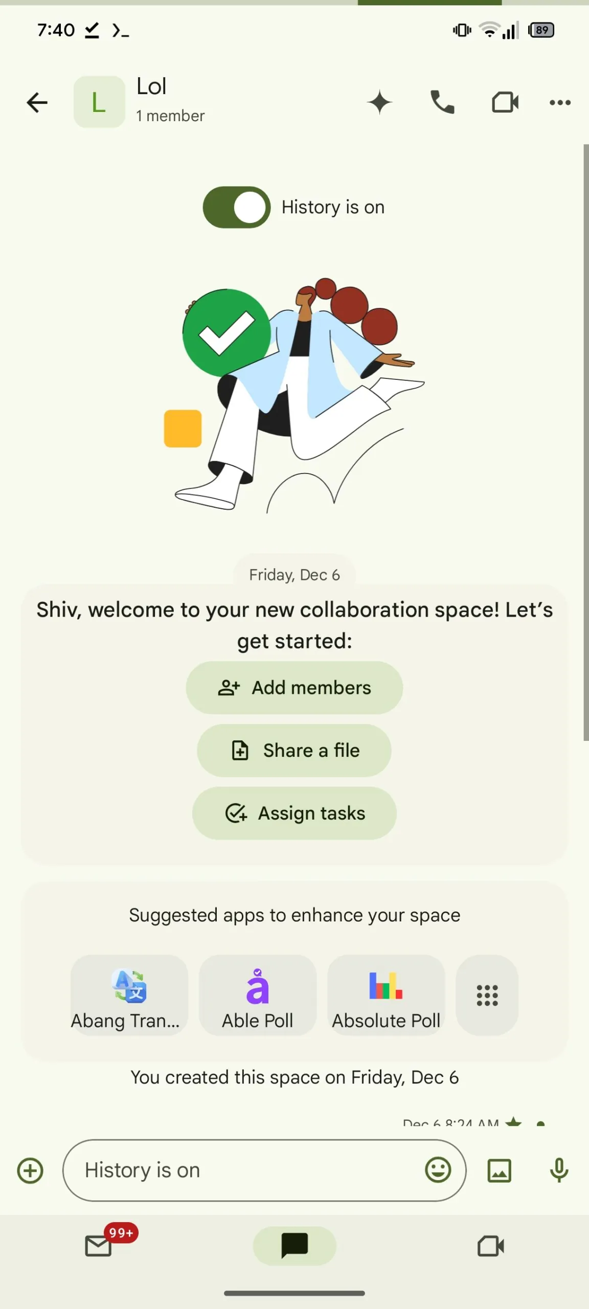 Image 1, mise à jour de Google Chat Image 1, mise à jour de Google Chat