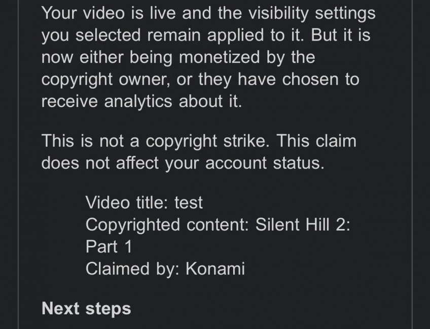 Konami a vendu la mèche ? Un blogueur a vu son streamer bloqué par les Japonais pour "violation des droits d'auteur de Silent Hill 2 : Part 1".-2 Konami a vendu la mèche ? Un blogueur a vu son streamer bloqué par les Japonais pour "violation des droits d'auteur de Silent Hill 2 : Part 1".-2