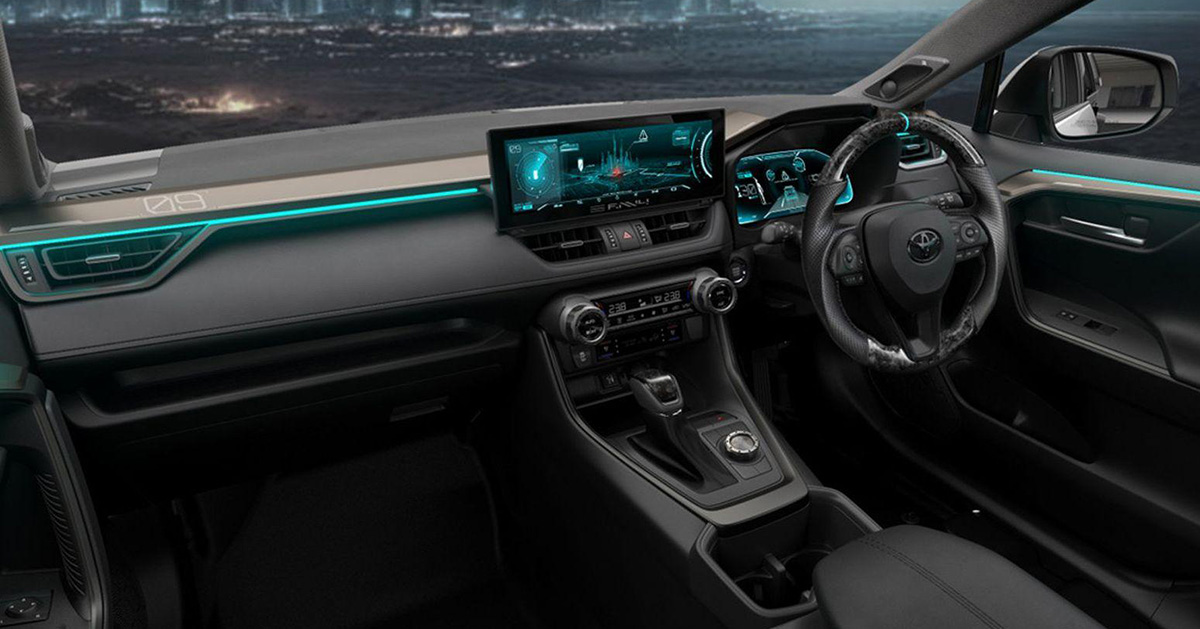 Intérieur du Toyota RAV4 Dark Side Perfomance Image teaser de l'intérieur du Toyota RAV4 Dark Side Perfomance