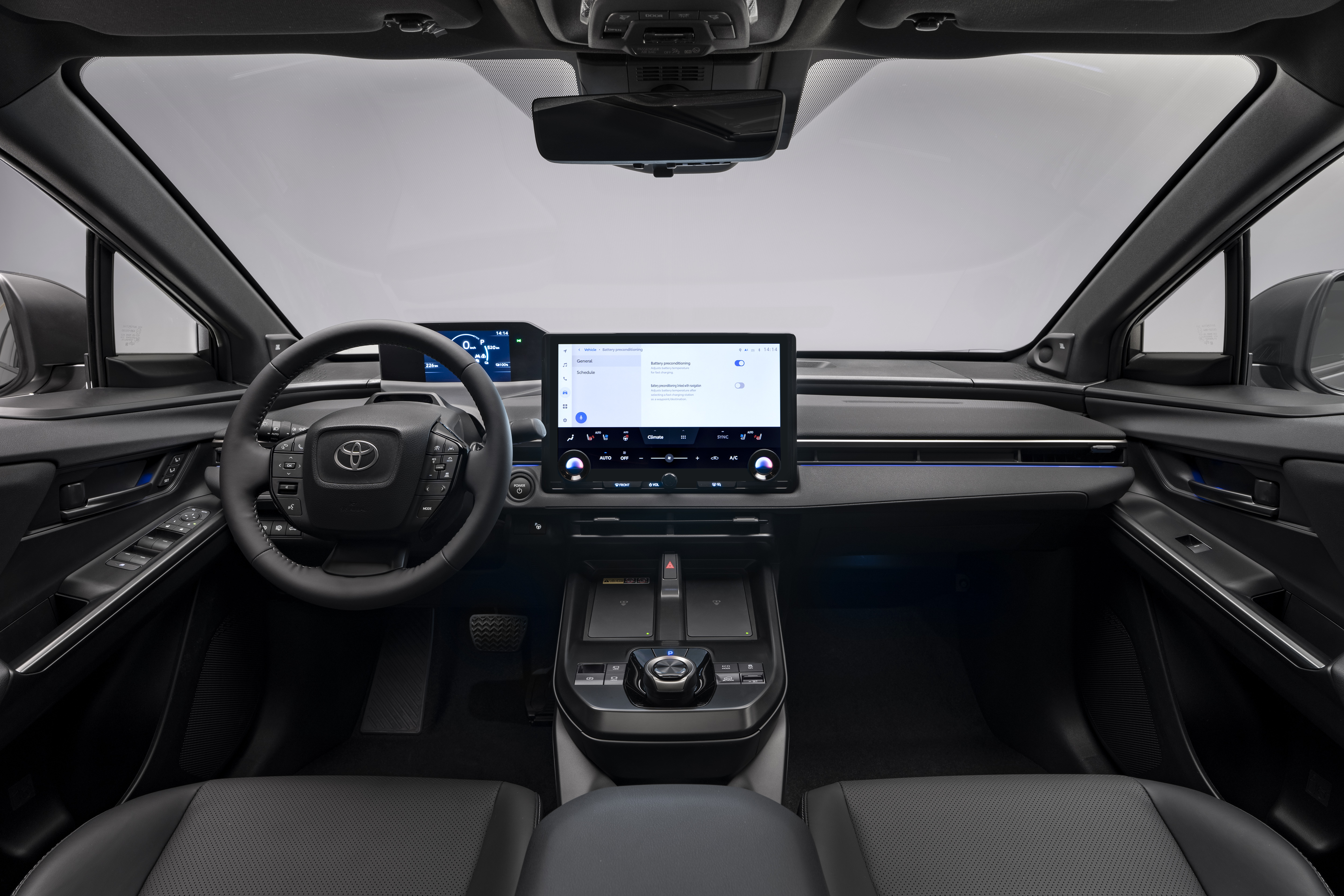 Intérieur de la nouvelle Toyota bZ4X - vue 1 Intérieur de la nouvelle Toyota bZ4X - vue 1