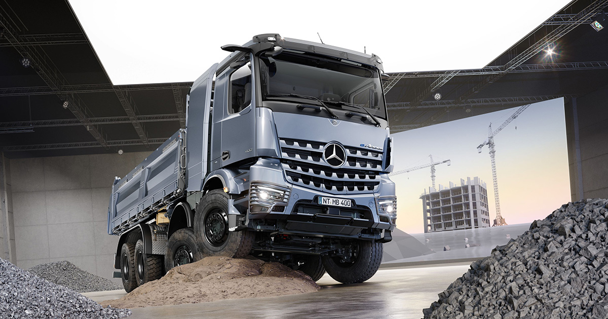 Mercedes-Benz eArocs 400 au salon Bauma Mercedes-Benz eArocs 400 au salon Bauma
