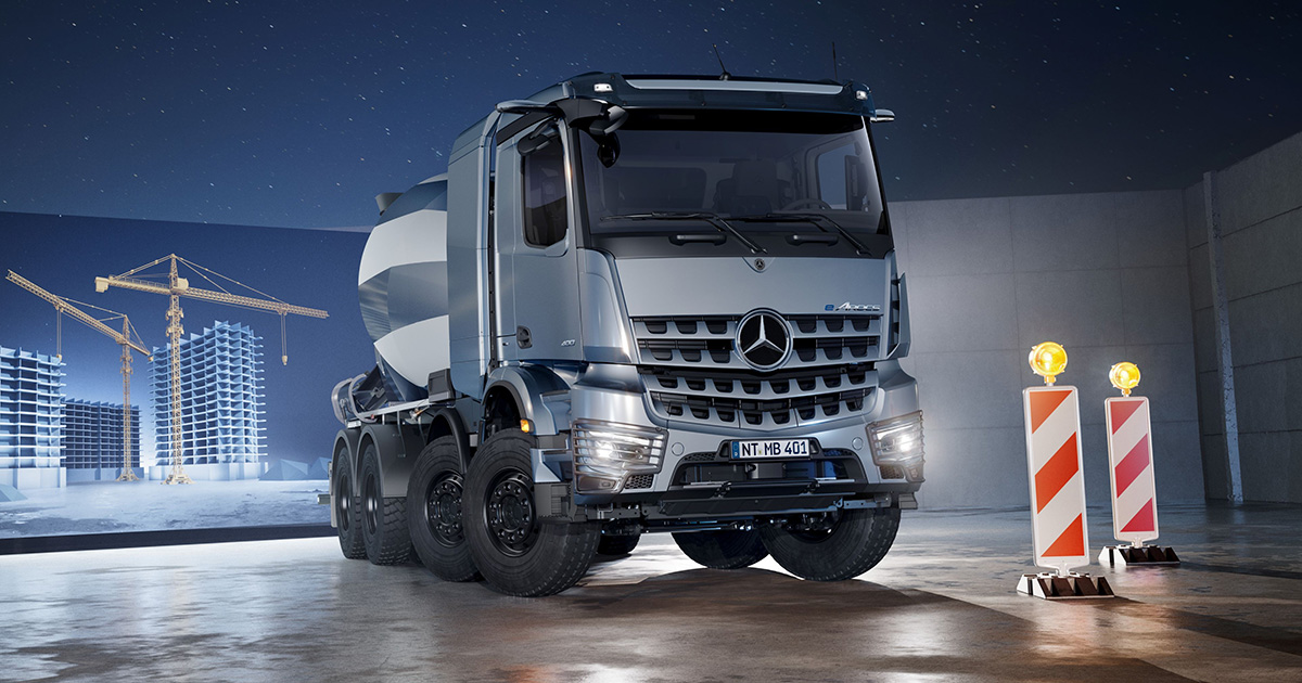 Mercedes-Benz eArocs 400 sur le chantier Mercedes-Benz eArocs 400 sur le chantier