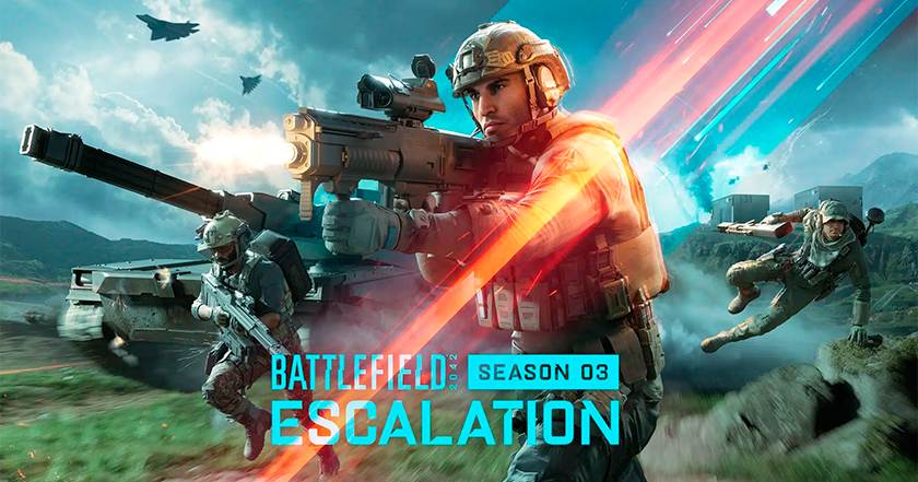 Electronic Arts présentera le 17 novembre un trailer de gameplay pour la 3e saison de Battlefield 2042, appelée "Escalation". Electronic Arts présentera le 17 novembre un trailer de gameplay pour la 3e saison de Battlefield 2042, appelée "Escalation".