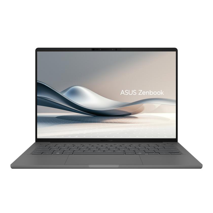 L'ordinateur portable ASUS Zenbook A14 sous différents angles L'ordinateur portable ASUS Zenbook A14 sous différents angles