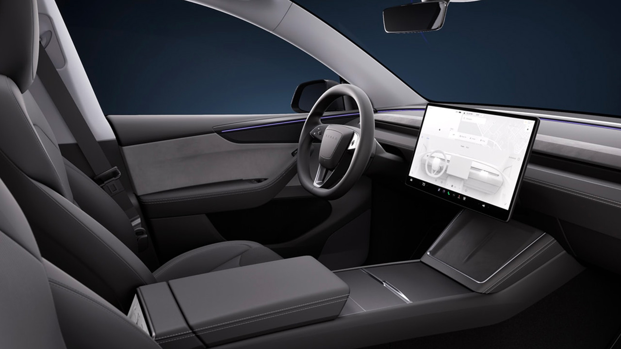 L'intérieur de la Tesla Model Y rafraîchi L'intérieur de la Tesla Model Y rafraîchi