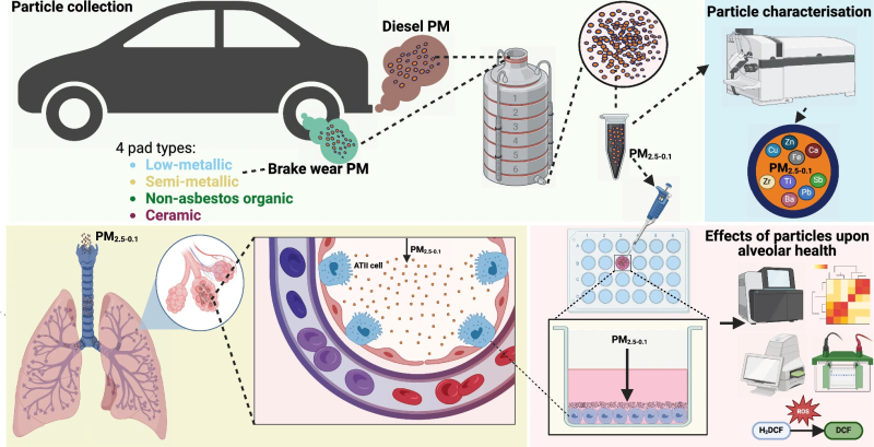 Illustration de la toxicologie des particules et des fibres Sources de pollution non liées aux émissions