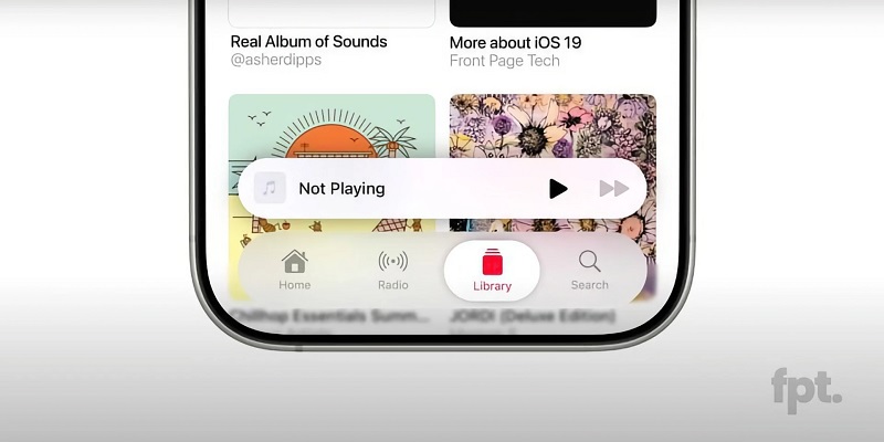 Rendu de l'interface iOS 19