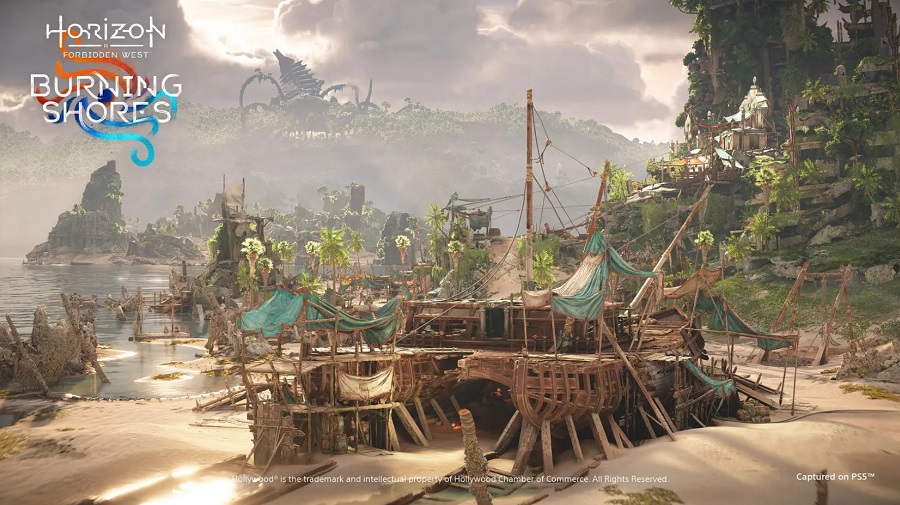 Sony a publié de nouvelles captures d'écran de l'extension Burning Shores pour Horizon Forbidden West. Un court extrait de la tribu Quen Navigator est également montré.-5 Sony a publié de nouvelles captures d'écran de l'extension Burning Shores pour Horizon Forbidden West. Un court extrait de la tribu Quen Navigator est également montré.-5