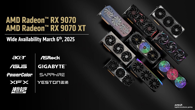 Titre de l'image Cartes graphiques AMD en partenariat avec Asus, Acer, Sapphire et Gigabyte