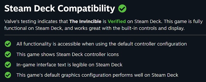 Le thriller atmosphérique The Invincible sera entièrement compatible avec la console portable Steam Deck dès sa sortie.-2 Le thriller atmosphérique The Invincible sera entièrement compatible avec la console portable Steam Deck dès sa sortie.-2