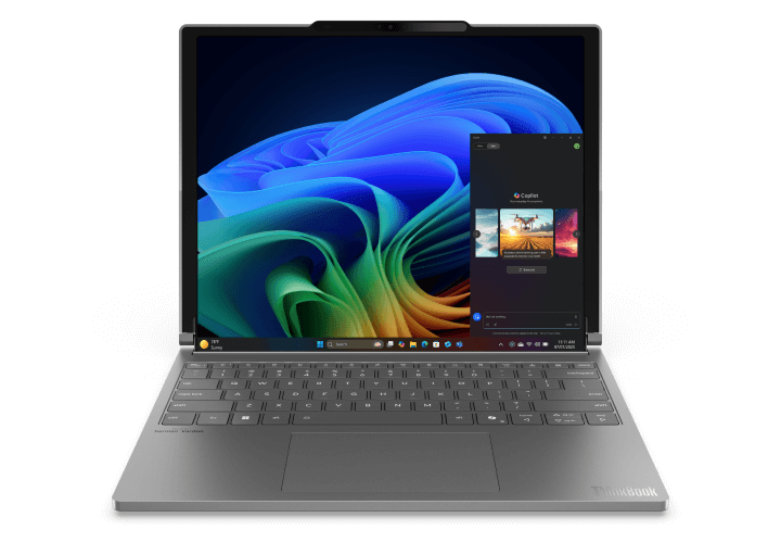 Affichage du Lenovo ThinkBook Plus lorsqu'il est déplié Affichage du Lenovo ThinkBook Plus lorsqu'il est déplié