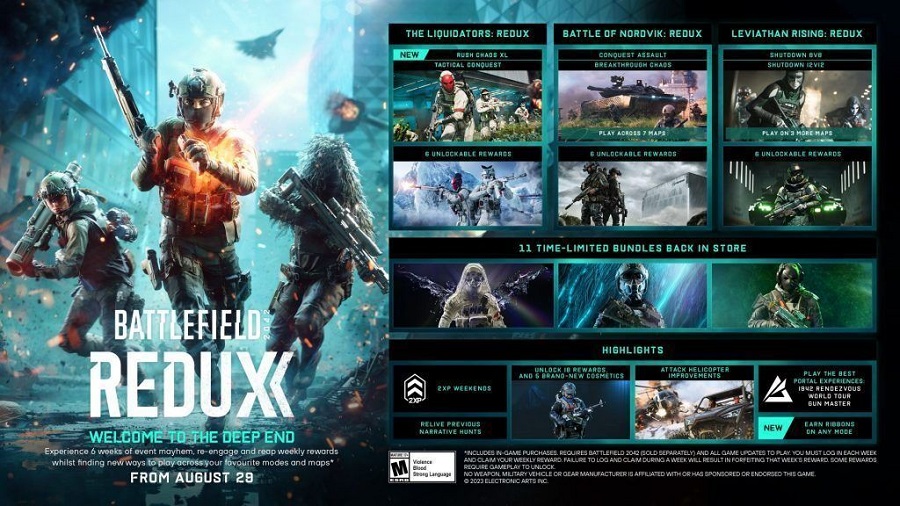 Les développeurs de Battlefield 2042 ont annoncé la saison 6 du jeu de tir et ont parlé de l'événement Redux, qui reprendra le contenu des trois dernières saisons et introduira un nouveau système de progression.-2 Les développeurs de Battlefield 2042 ont annoncé la saison 6 du jeu de tir et ont parlé de l'événement Redux, qui reprendra le contenu des trois dernières saisons et introduira un nouveau système de progression.-2
