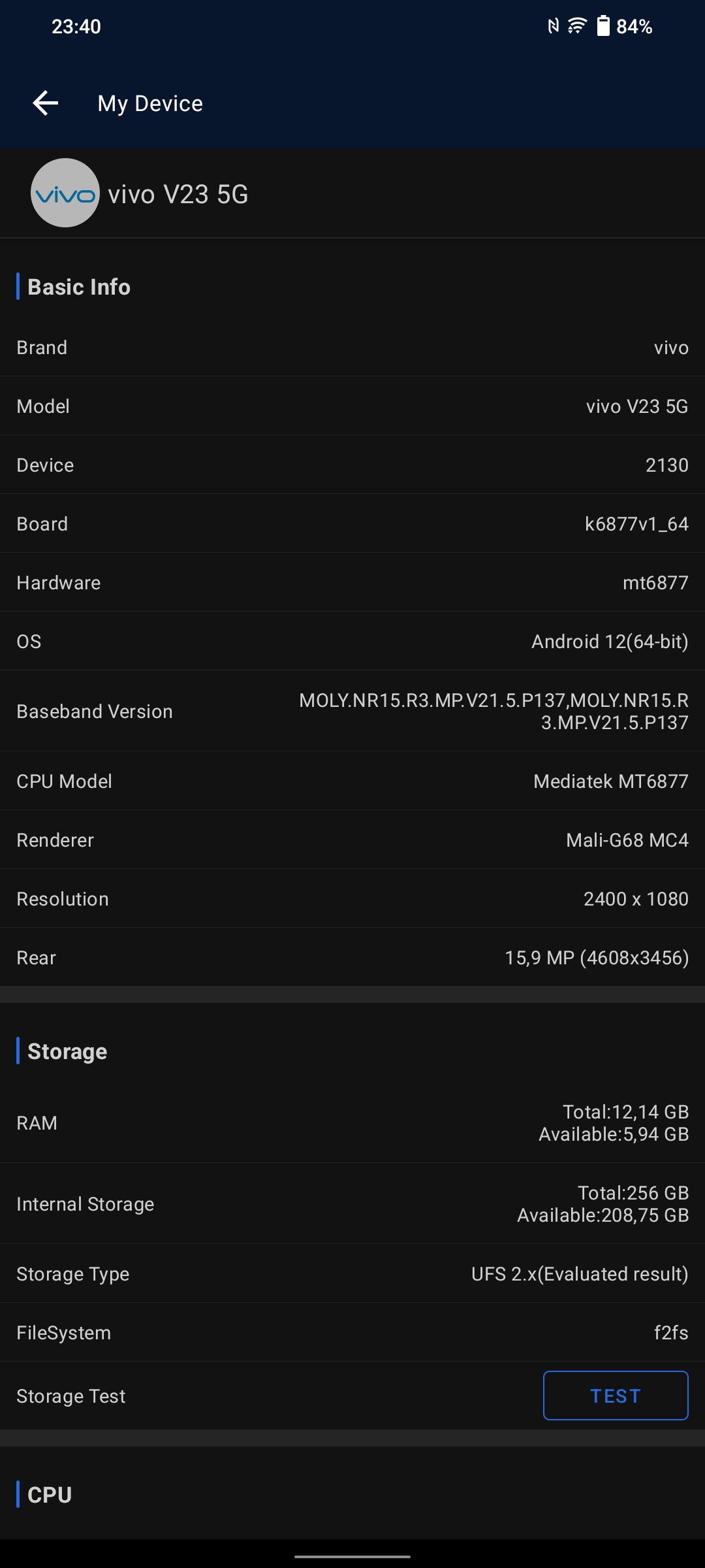 Vivo V23 5G : le premier smartphone à changement de couleur au monde-97 Vivo V23 5G : le premier smartphone à changement de couleur au monde-97