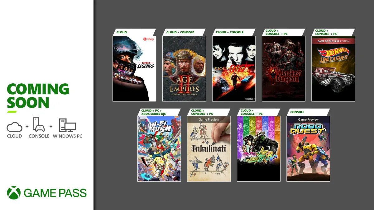 GoldenEye 007 remaster, Age of Empires II et nouveau jeu d'action Hi-Fi Rush : Microsoft annonce la prochaine mise à jour du catalogue Game Pass GoldenEye 007 remaster, Age of Empires II et nouveau jeu d'action Hi-Fi Rush : Microsoft annonce la prochaine mise à jour du catalogue Game Pass