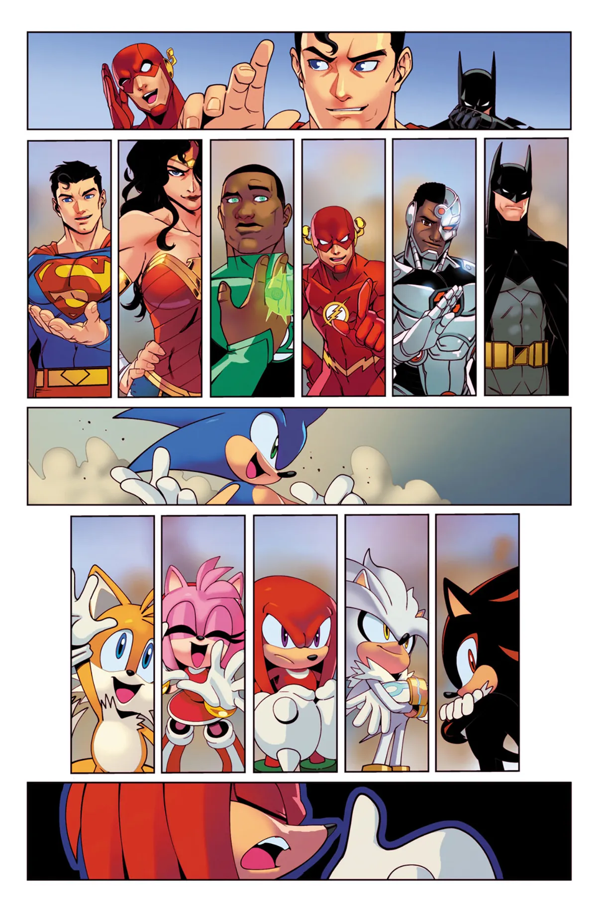 DC X Sonic the Hedgehog personnages de bandes dessinées DC X Sonic the Hedgehog personnages de bandes dessinées