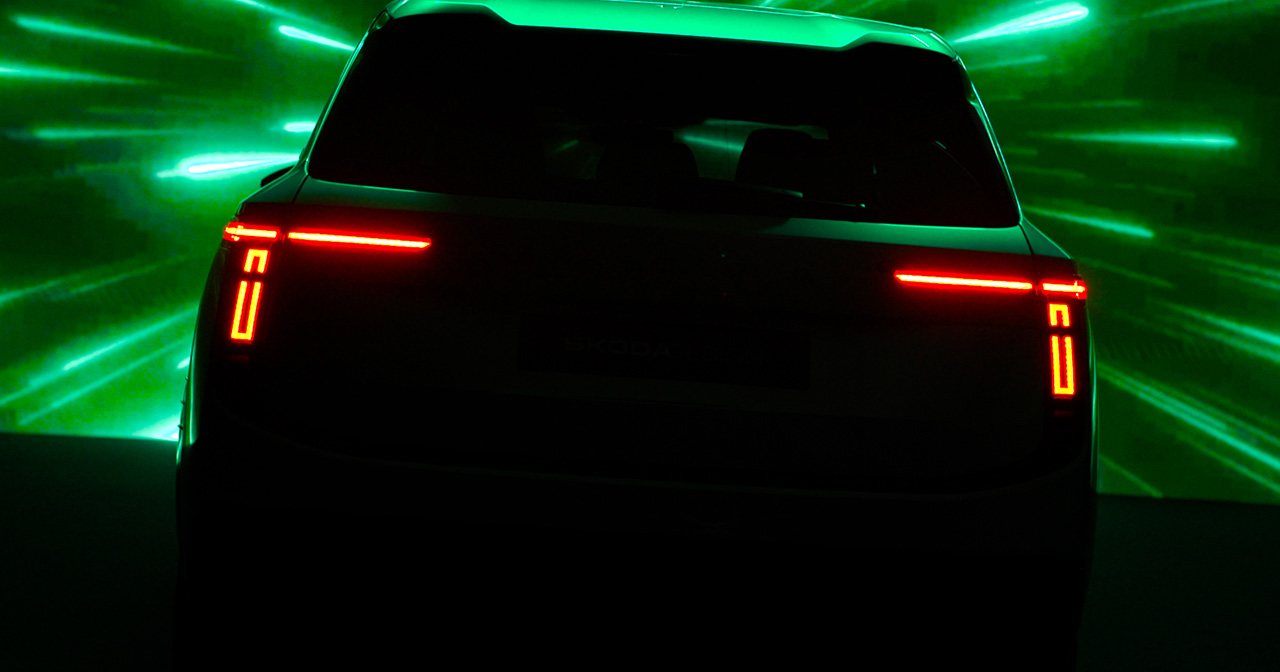 Image teaser du profil latéral de la Skoda Space Image teaser du profil latéral de la Skoda Space