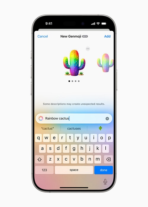 Genmoji pour créer vos propres emoji Genmoji pour créer vos propres emoji