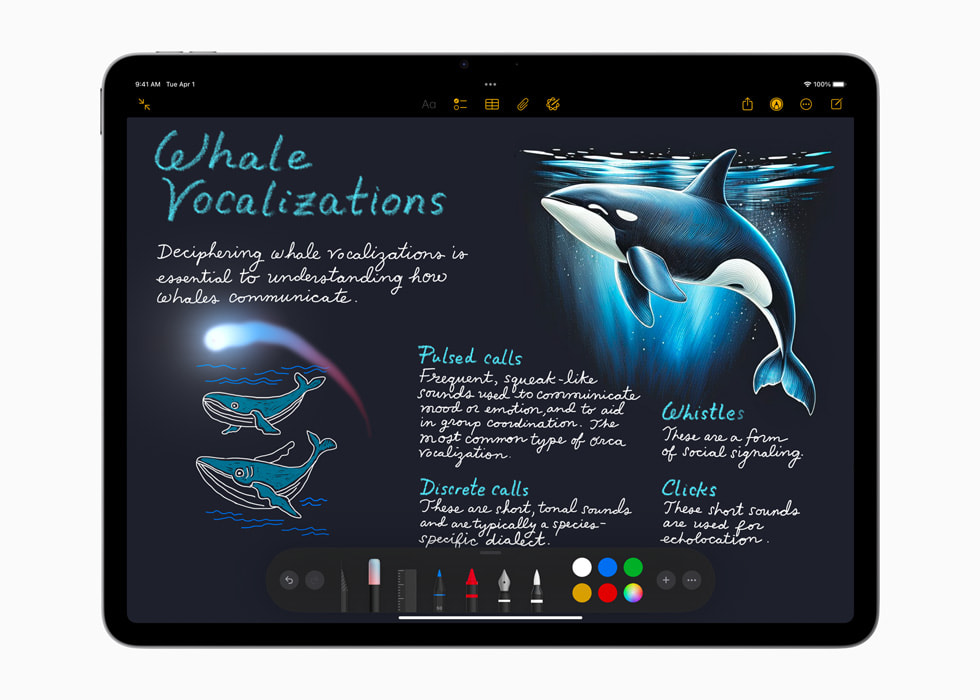 L'iPad Air d'Apple avec un stick d'imagerie intelligent dans les notes L'iPad Air d'Apple avec un stick d'imagerie intelligent dans les notes