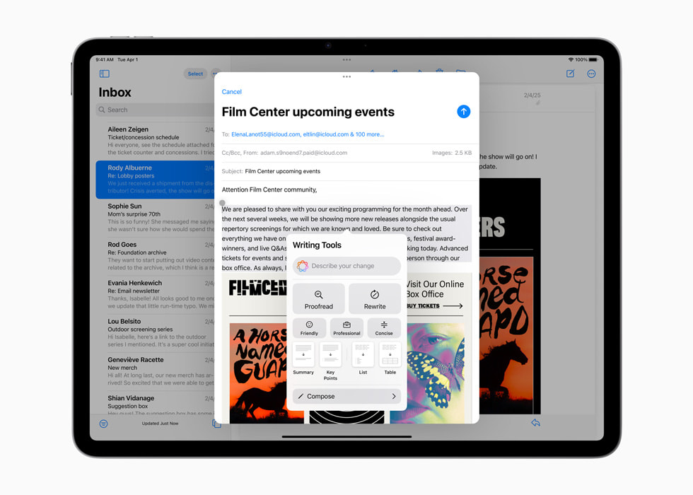 Apple iPad Air avec outils d'écriture intelligents Apple iPad Air avec outils d'écriture intelligents