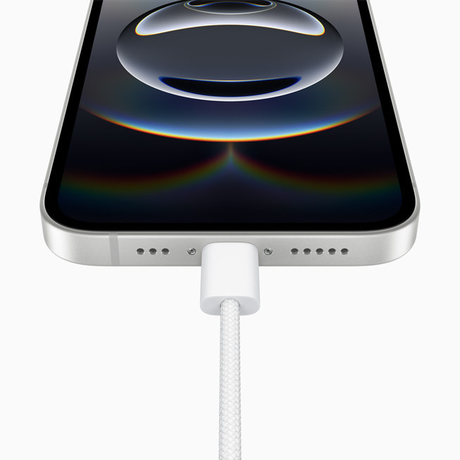 USB-C pour l'iPhone 16e. Illustration : Apple USB-C pour l'iPhone 16e. Illustration : Apple