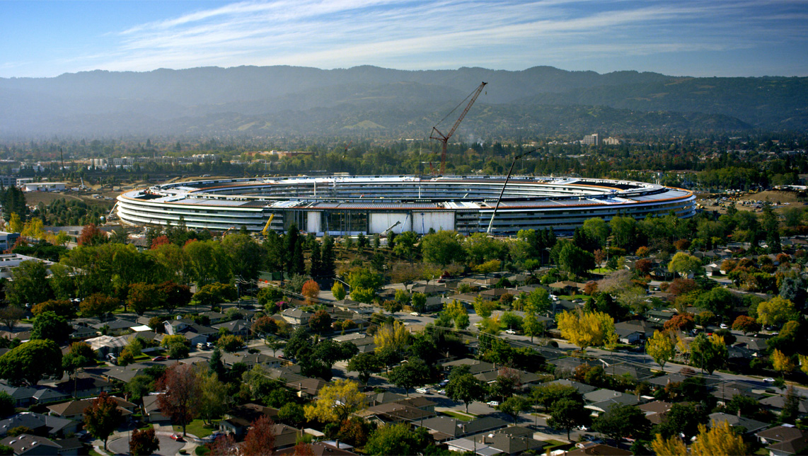 Photographie aérienne de l'Apple Park Photographie aérienne de l'Apple Park
